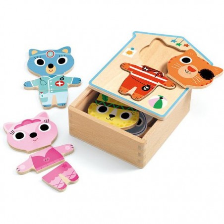 Dressup-mix 6 puzzles de 3 pièces - Djeco