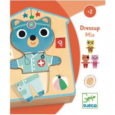 Dressup-mix 6 puzzles de 3 pièces - Djeco