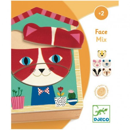 Puzzle bois Face mix - Djeco