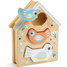 Jouet Encastrable en Bois Babybirdi Cabane Oiseaux - Djeco