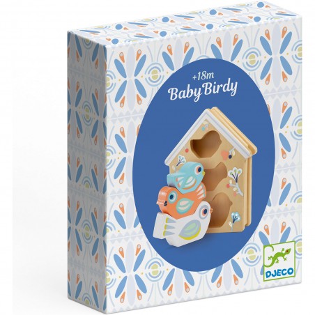 Jouet Encastrable en Bois Babybirdi Cabane Oiseaux - Djeco
