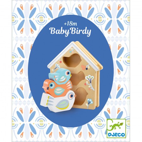 Jouet Encastrable en Bois Babybirdi Cabane Oiseaux - Djeco