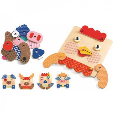 Jeux Éducatifs Bois - Creafaces - Djeco