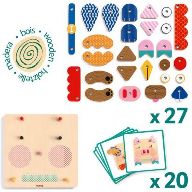 Jeux Éducatifs Bois - Creafaces - Djeco