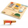 Puzzle encastrement en bois - Woodypets - Puzzle en bois 12 moi - Djeco