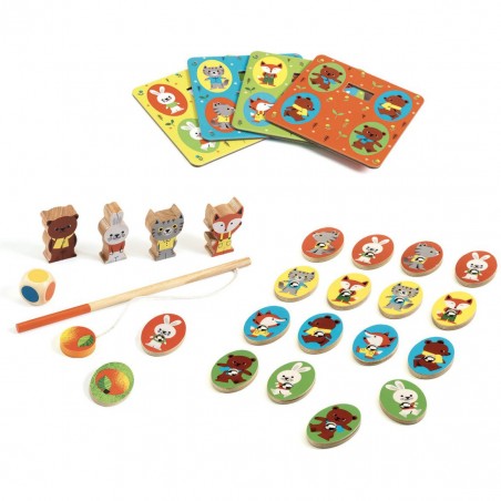 Coffret 4 jeux Ludo Wood - Un jeu - Djeco