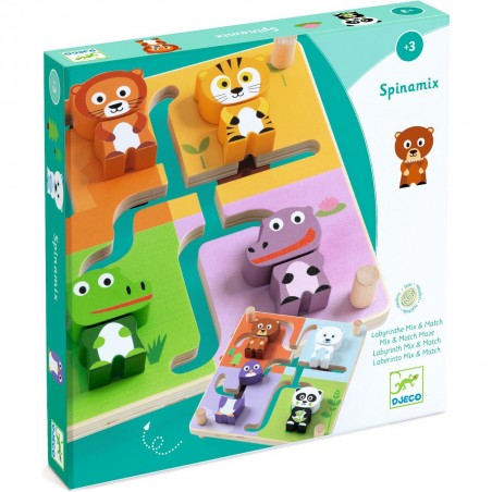 Spinamix - Jouet éducatif en bois - Djeco