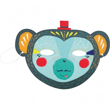 6 masques en carton jungle - Moulin Roty