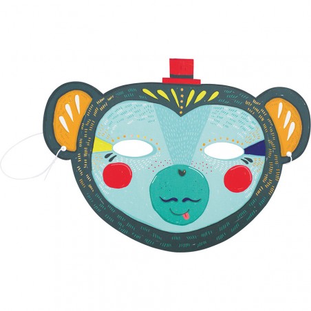 6 masques en carton jungle - Moulin Roty