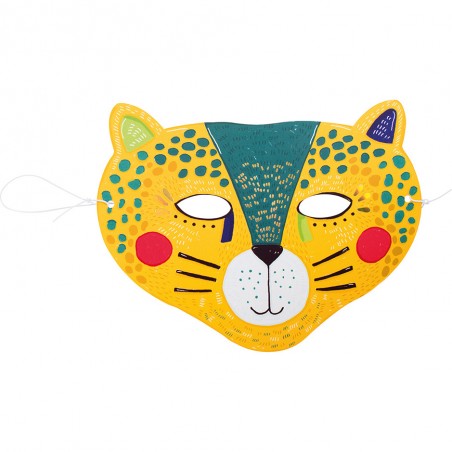 6 masques en carton jungle - Moulin Roty