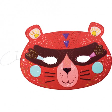 6 masques en carton jungle - Moulin Roty