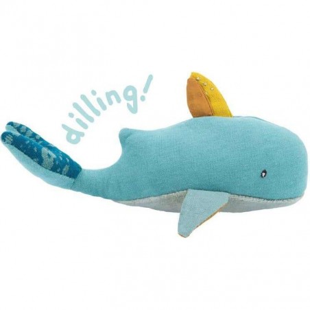 Peluche Hochet Baleine Le Voyage d'Olga - Moulin Roty