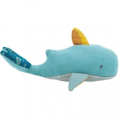 Peluche Hochet Baleine Le Voyage d'Olga - Moulin Roty