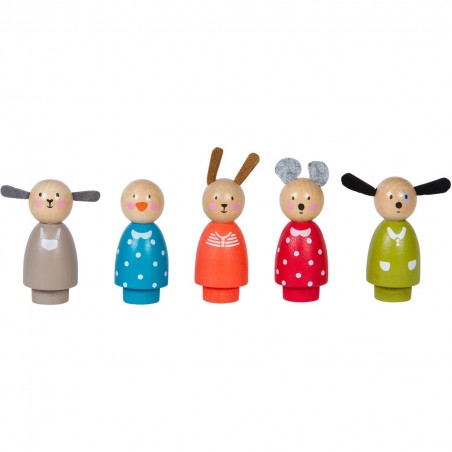Personnages en bois La Grande Famille - Moulin Roty