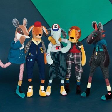 Peluche Roméo le lion Broc'n Rolls - Moulin Roty