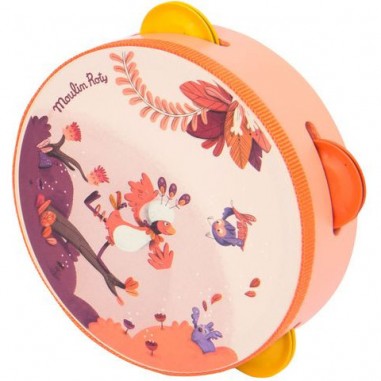 Tambourin Corail Dans la Jungle Instrument de Musique - Moulin Roty