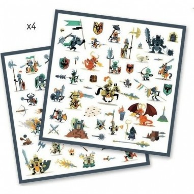 Stickers Papier Chevaliers - Djeco Stickers Papier Chevaliers - Djeco
