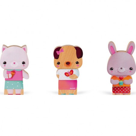Magnets en bois Animaux de compagnie Janod