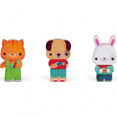 Magnets en bois Animaux de compagnie Janod