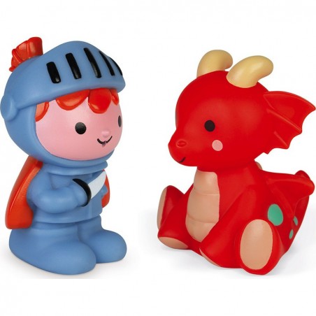 Jouets de bain Janod - Chevalier et Dragon