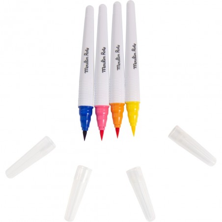 12 gros feutres pinceaux Les Schmouks - Moulin Roty
