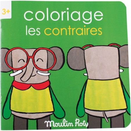 Cahier de coloriage les contraires les Popipop - Moulin Roty