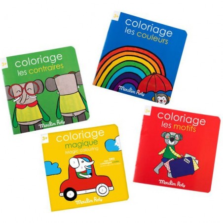 Cahier de coloriage les contraires les Popipop - Moulin Roty