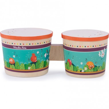 Tambour bongo Dans la jungle - Instrument de musique - Moulin Roty