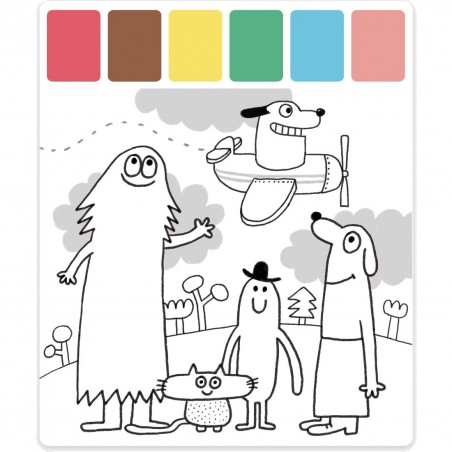 Peinture palette magique Les Schmouks - Moulin Roty