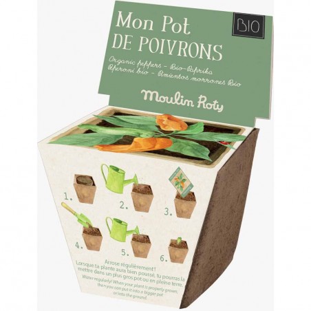 Pot de graines poivron le jardin du moulin - Moulin Roty