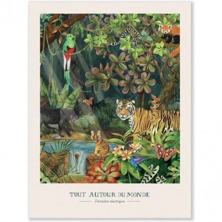 Affiche Paradis exotique Tout autour du monde - Moulin Roty