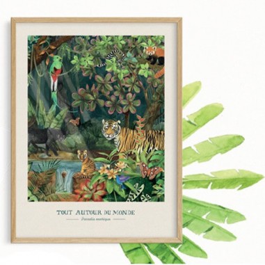 Affiche Paradis exotique Tout autour du monde - Moulin Roty