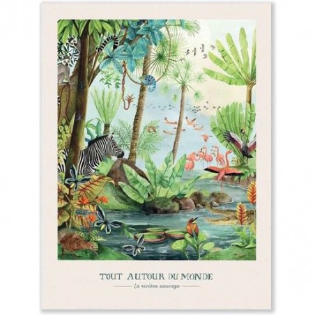 Affiche La rivière sauvage Tout autour du monde - Moulin Roty
