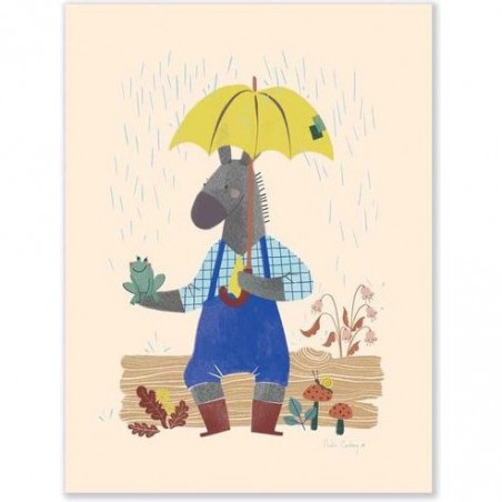 Affiche Anatole sous la pluie Pomme des bois - Moulin Roty