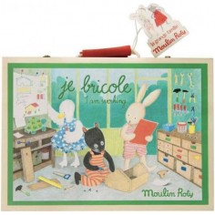 Valise en bois Je bricole La Grande Famille de - Moulin Roty