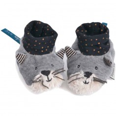 Chaussons chat gris Fernand Les Moustaches - Moulin Roty 2