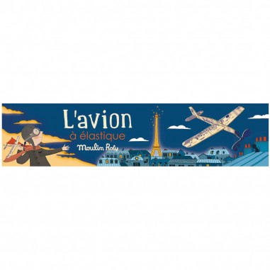 Avion bleu à élastique - Les Petites Merveilles - Moulin Roty