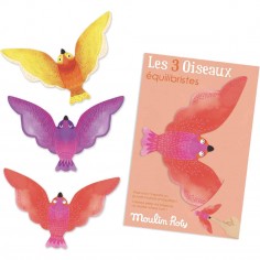 Set de 3 oiseaux équilibristes corail - Les Petites Merveilles - Moulin Roty