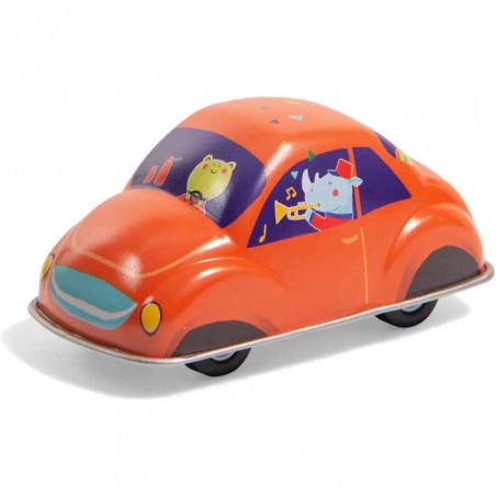 Voiture en métal orange - Moulin Roty