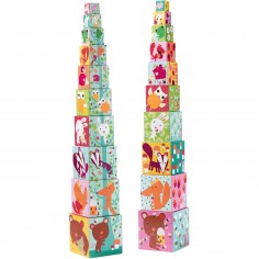 Cubes à empiler la forêt - jouet d'éveil enfant - Djeco 2