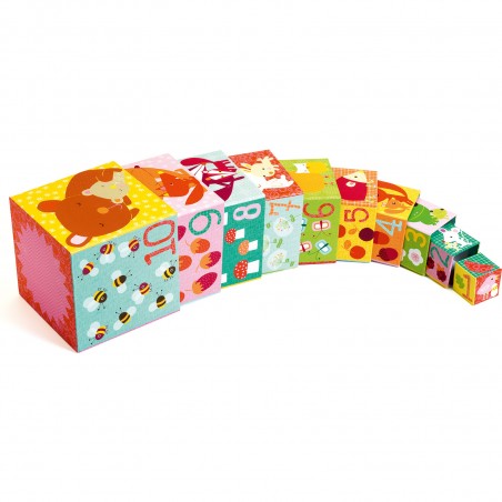 Cubes à empiler la forêt - jouet d'éveil enfant - Djeco