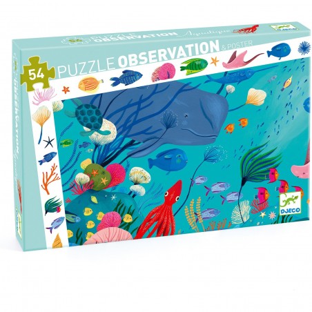 Puzzle d'Observation Aquatique - 54 Pièces - Djeco