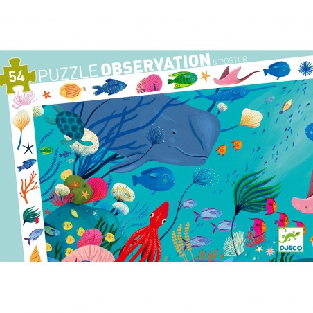 Puzzle d'Observation Aquatique - 54 Pièces - Djeco