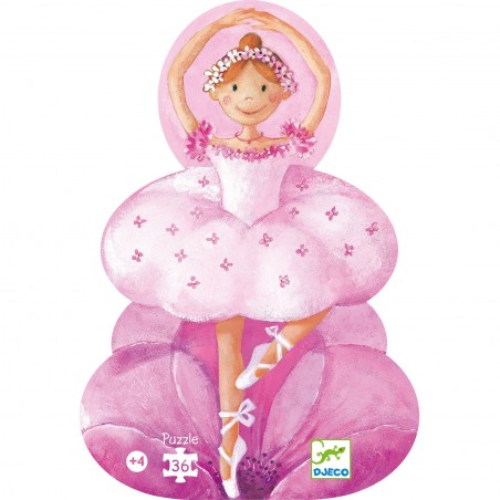Puzzle ballerine à la fleur - jouet d'éveil enfant - Djeco