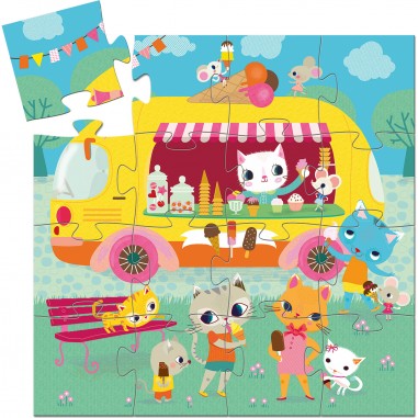 Puzzle silhouette 16 pièces : le glacier - Djeco