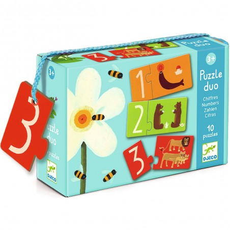 Puzzle duo chiffres - jouet d'éveil et éducatif - Djeco