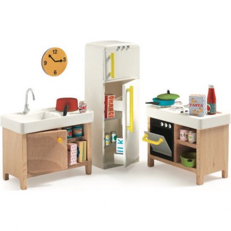La cuisine - mobilier maison de poupée - Un jeu - Djeco