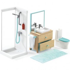 La salle de bain - Mobilier maison de poupées - Djeco