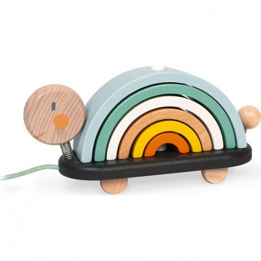 Tortue à promener en bois Arc en ciel Sweet Cocoon - Janod