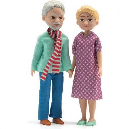 Figurines les grands parents - maison de poupée - Djeco